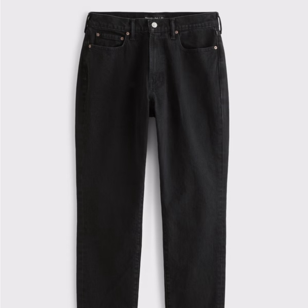 Abercrombie & Fitch Men's vintage stretch athletic slim jeans black denim